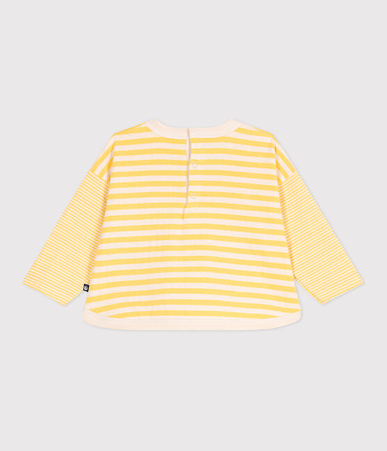 T-shirt a maniche lunghe in cotone a righe neonato ORGE/ AVALANCHE