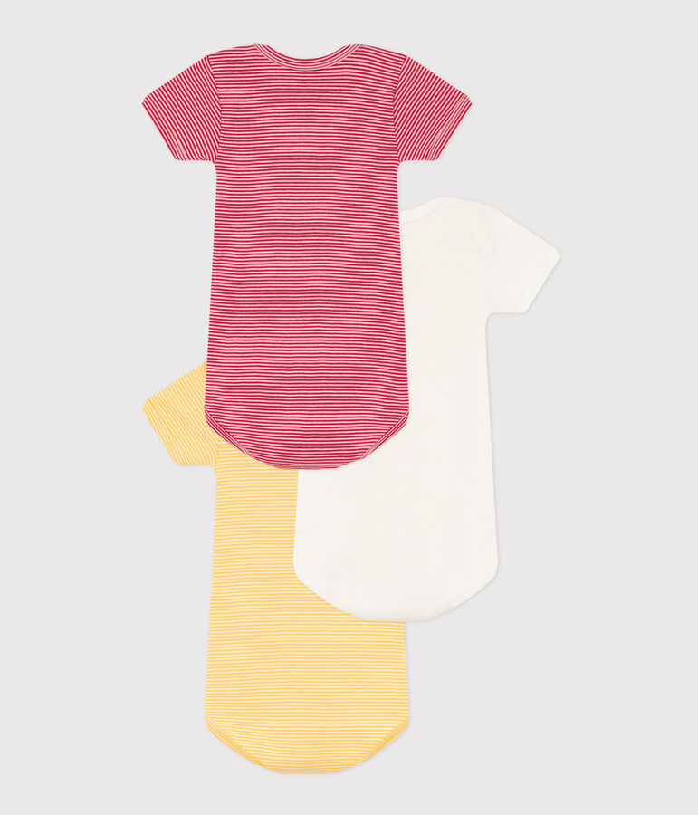 Confezione da 3 body beb&egrave; a maniche corte in cotone Petit Bateau X Snoopy multicolore