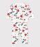 Set felpa e pantaloni in cotone con stampa a fiori neonata ecru/multicolore