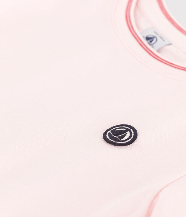 T-shirt a maniche corte in cotone tinta unita bambina FLEUR