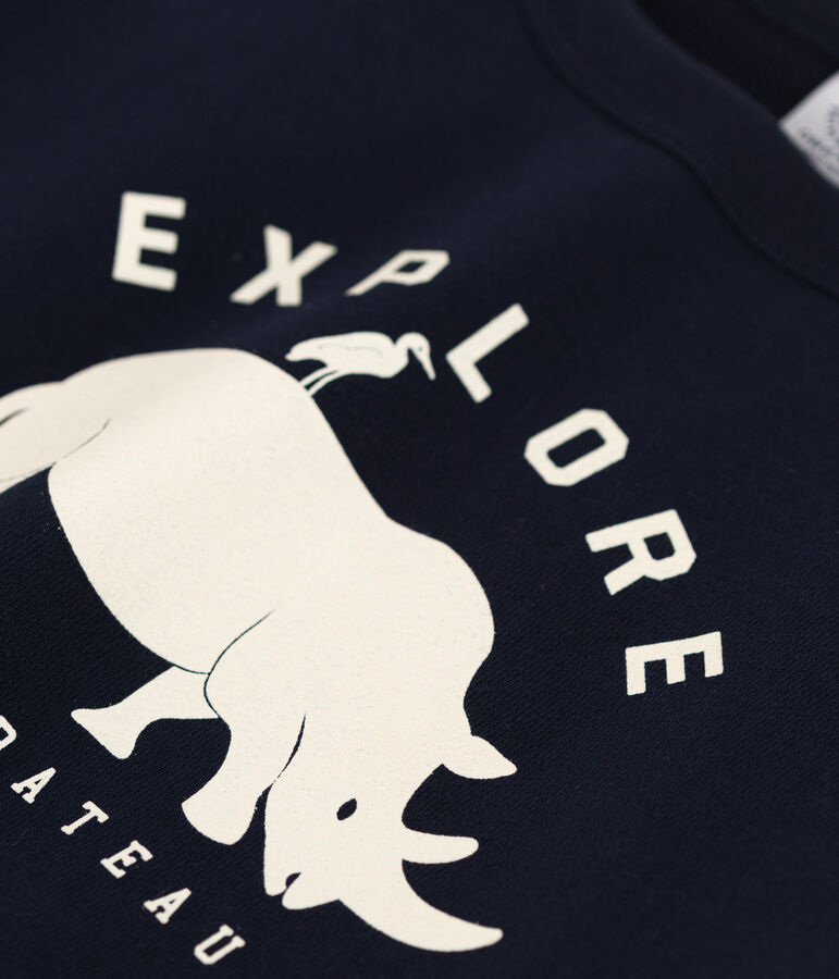 Felpa in molleton bambino blu