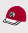 Berretto in pile bambino rosso TERKUIT/bianco MARSHMALLOW