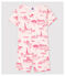 Pigiama corto snugfit tela di Jouy Parigi bambina in cotone rosa FLEUR/rosa GROSEILLER