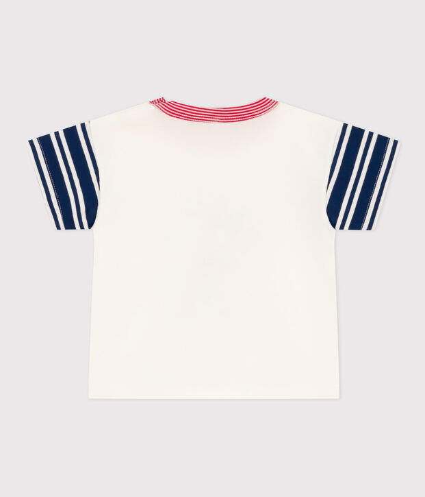 T-shirt Petit Bateau X Snoopy in jersey leggero beb&egrave; bianco/multicolore