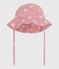 Cappellino in garza di cotone a fiori rosa neonata rosa CHARME/bianco MARSHMALLOW