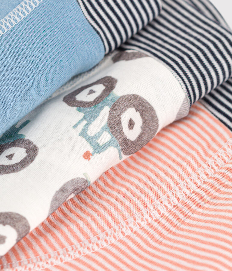 Confezione da 3 boxer bambino in cotone motivo trattore multicolore