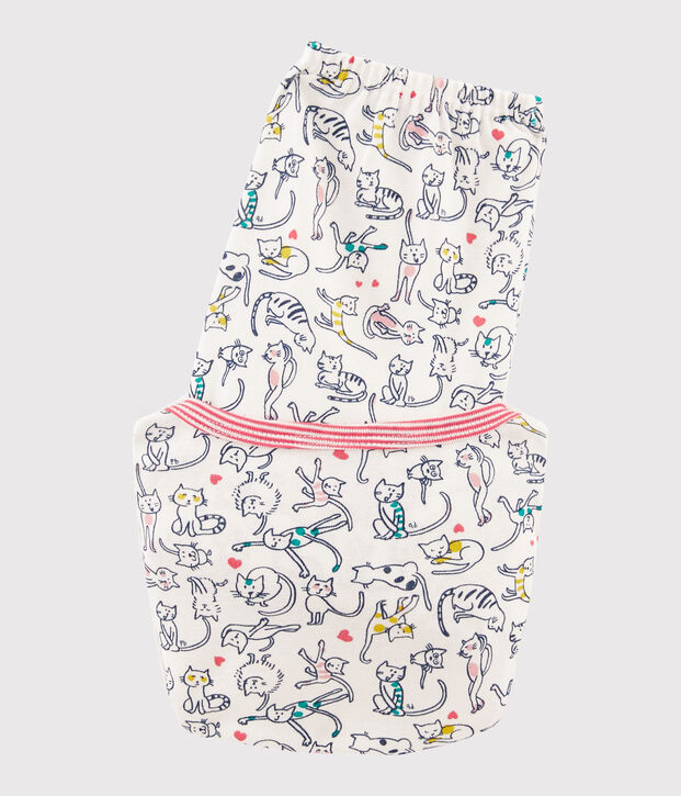 Pigiama a costine bianco/multicolore