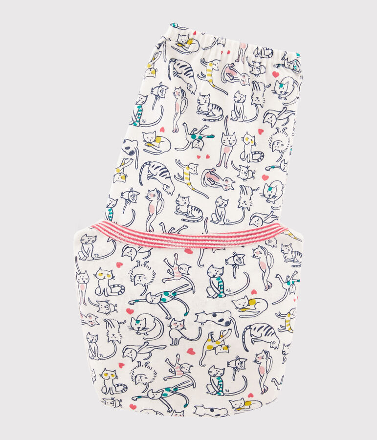 Pigiama a costine bianco/multicolore