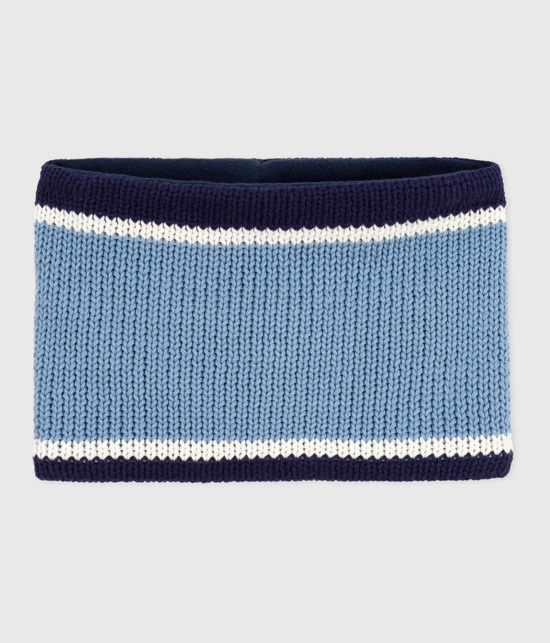 Snood in maglia foderata in pile bambino blu