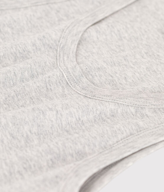 Canottiera L'ICONIQUE in cotone Donna grigio BELUGA CHINE