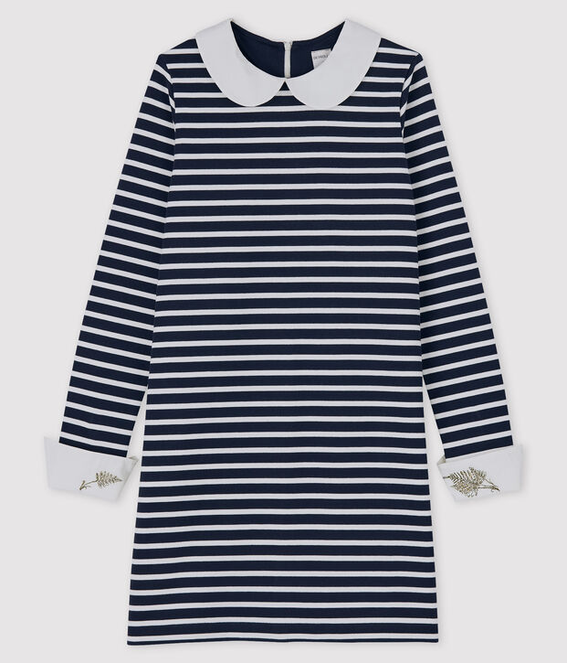 Abito donna Petit Bateau x Deyrolle blu/bianco