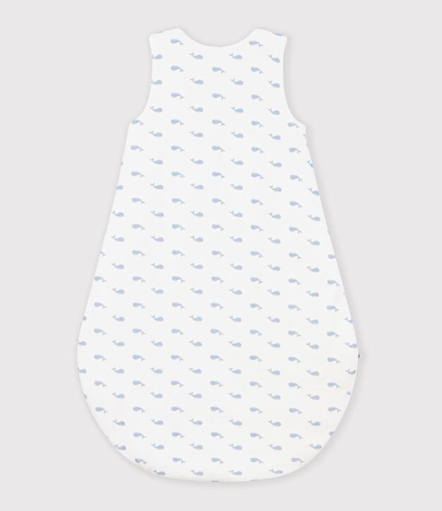 Sacco nanna in ciniglia con balene stampate neonato TOG 3 blu/blu