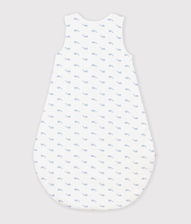Sacco nanna in ciniglia con balene stampate neonato TOG 3 blu/blu