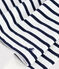 Abito a maniche lunghe in cotone a righe bambina bianco MARSHMALLOW/blu SMOKING