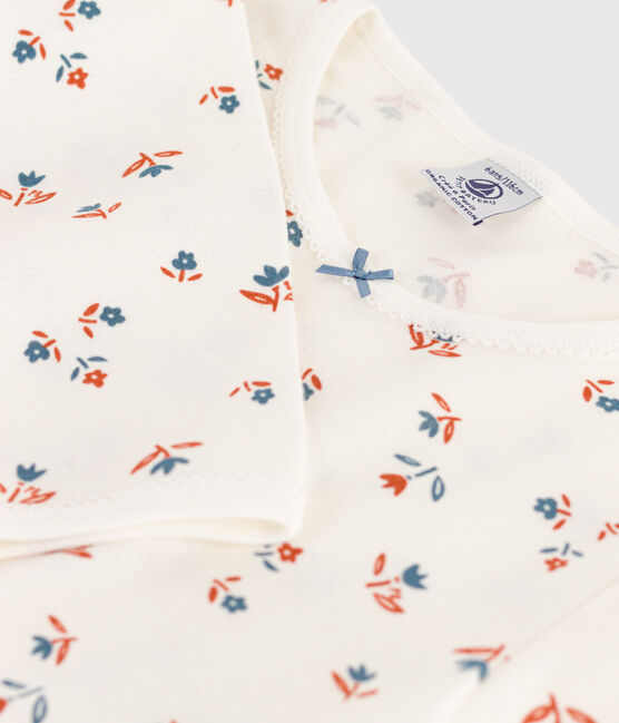 Camicia da notte di cotone, a fiori, per bimbe bianco MARSHMALLOW/bianco MULTICO