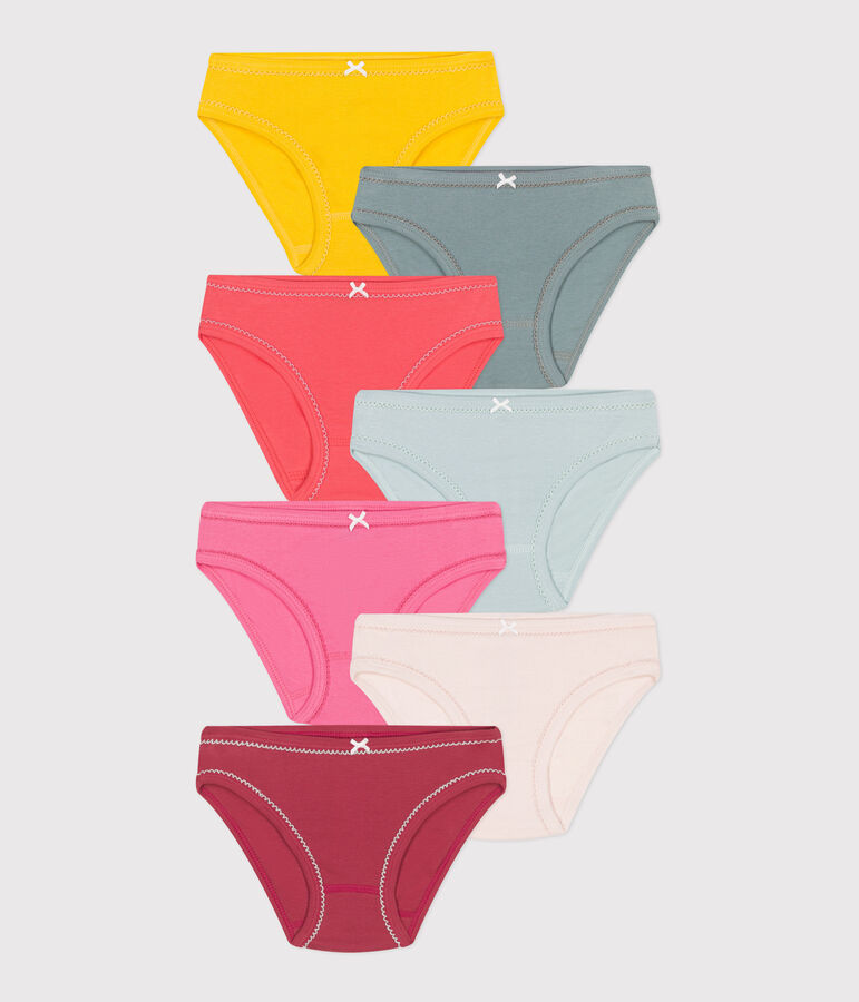 Confezione da 7 slip bambino in cotone tinta unita variante 1