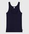 Canotta in misto lana e cotone leggero donna blu SMOKING