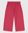 Pantaloni in serge di cotone bambina rosa PAPI