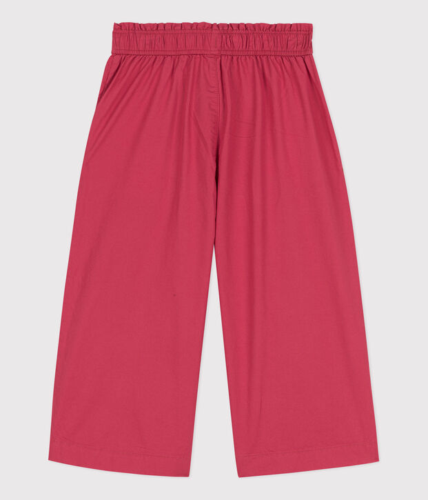 Pantaloni in serge di cotone bambina rosa