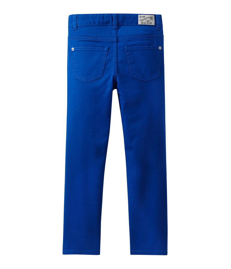 Pantaloni colorati per bambino in jeans blu