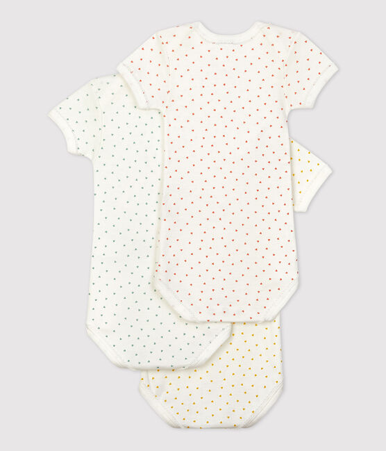 Confezione da 3 body manica corta con cuori in cotone variante 1