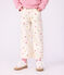 Pantaloni a gamba ampia in cotone bambino ecru/multicolore