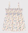 Blusa senza maniche in cotone bambina bianco MARSHMALLOW/bianco MULTICO