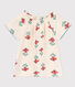 Blusa a fiori in garza di cotone bambina