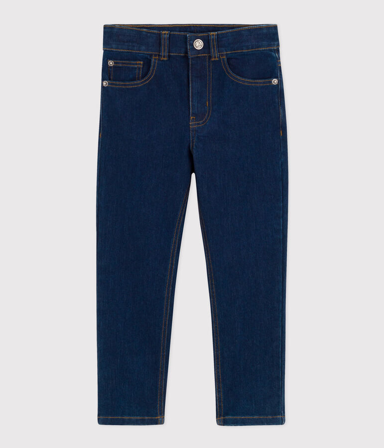 Pantalone dritto in denim bambino blu
