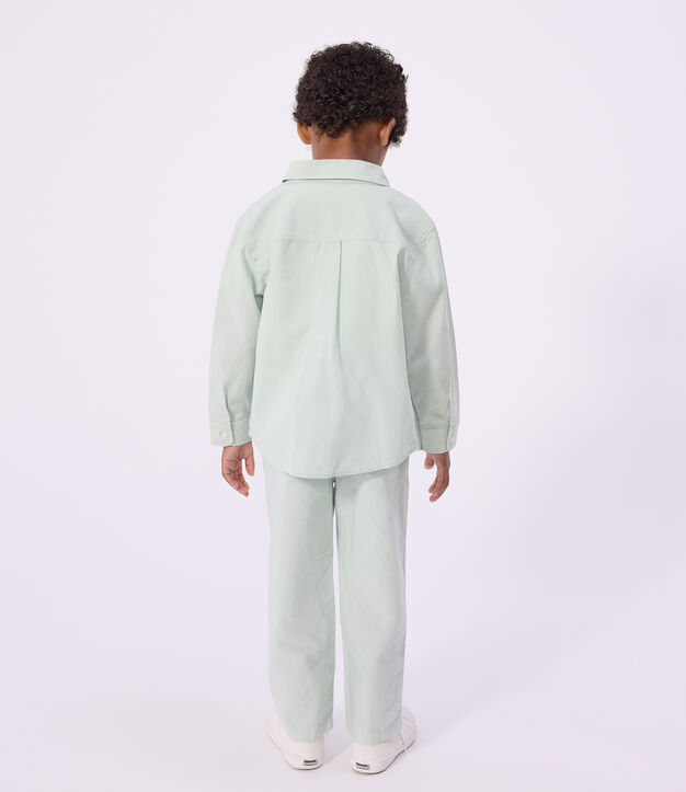 Camicia a maniche lunghe in cotone tinta unita bambino SPRAY
