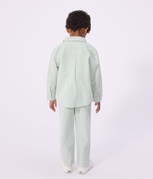 Camicia a maniche lunghe in cotone tinta unita bambino SPRAY