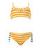 Costume da bagno bambina 2 pezzi arancione FUSION/bianco MARSHMALLOW