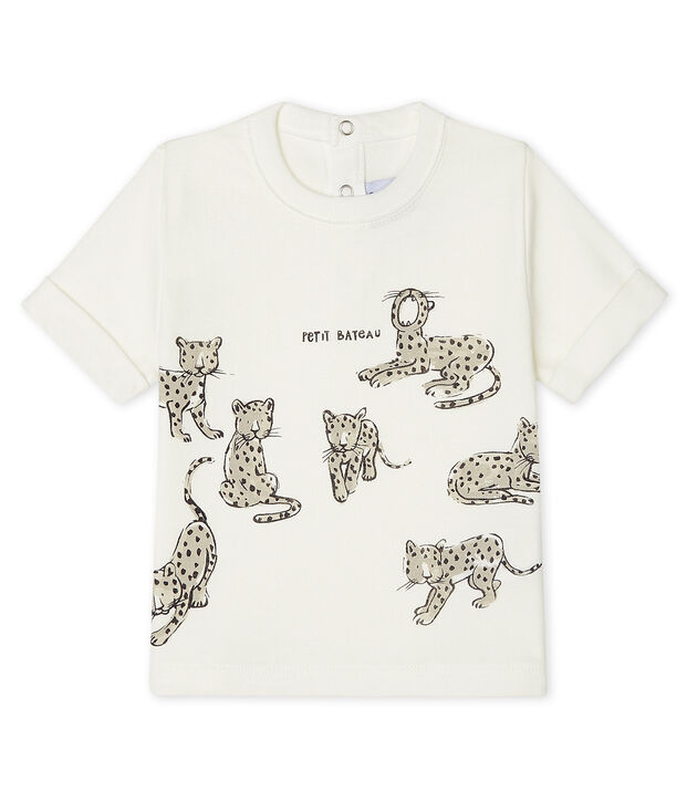 T-shirt maniche corte beb&egrave; maschio bianco