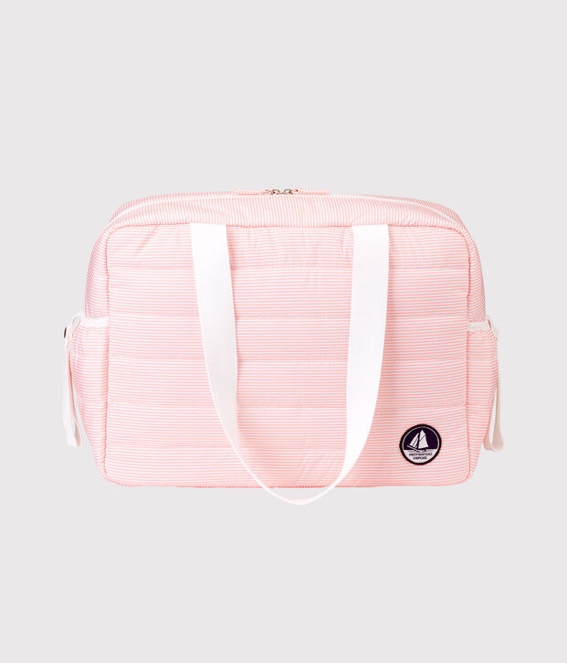 Borsa cambio rosa/bianco