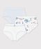 Set di slip a vita alta in cotone con stampa Parigi bambina multicolore