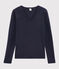 T-shirt scollo a V iconica Donna blu SMOKING