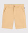 Bermuda bambino in tela di cotone a righe beige FACILE