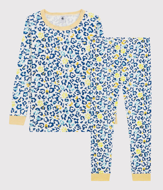 Pigiama bambina/bambino snugfit fantasia pantera bianco MARSHMALLOW/bianco MULTICO