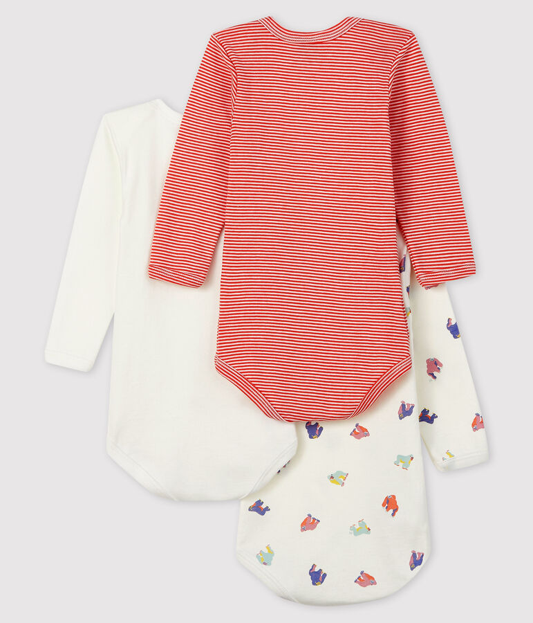 Confezione da 3 body a manica lunga beb&egrave; maschio multicolore
