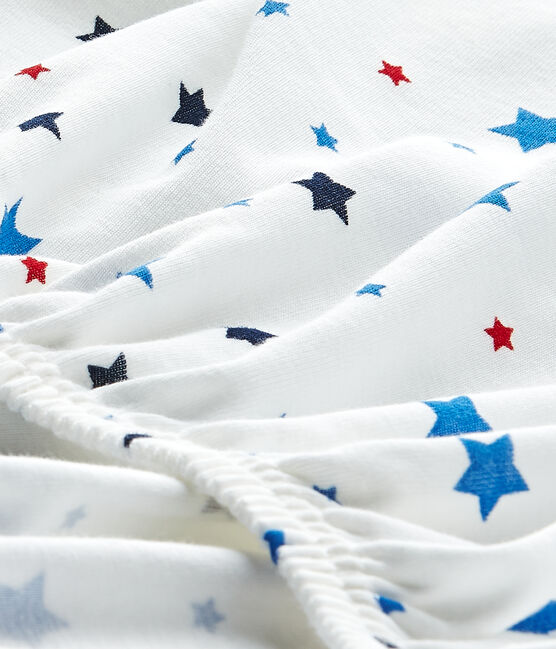 Lenzuolo bebè bambino a stelle bianco ECUME/bianco MULTICO