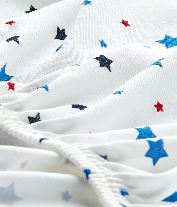 Lenzuolo beb&egrave; bambino a stelle bianco/multicolore