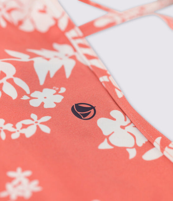 Costume da bagno intero con stampa bambina rosa PAPAYE/ MARSHMALLOW