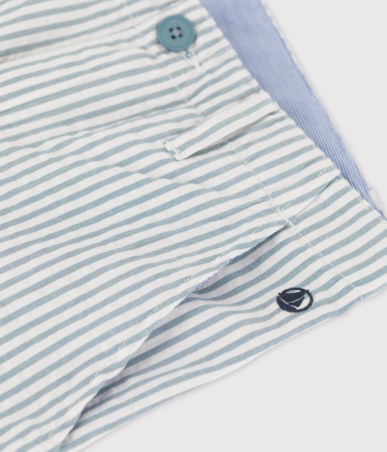 Bermuda in seersucker bambino bianco/verde