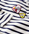 Abito bambina a maniche lunghe in cotone bianco MARSHMALLOW/blu SMOKING