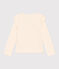 T-shirt maniche lunghe in cotone bambina ecru AVALANCHE