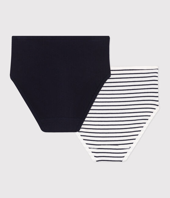 Confezione da 2 slip vita alta in misto cotone ed elastam donna variante 1