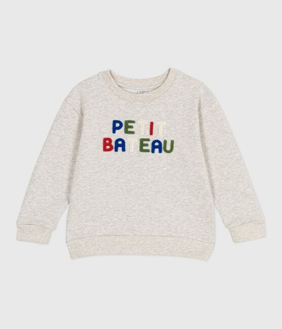 Felpa in cotone bambino unisex grigio BELUGA CHINE