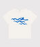 T-shirt a maniche corte in cotone tinta unita neonato blu MARSHMALLOW/ PORCELANA