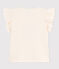 T-shirt a maniche corte in cotone con stampa bambina ecru AVALANCHE