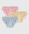 Set di slip arricciati in cotone a righe bambina multicolore